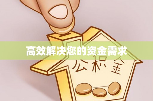 玉树高效解决您的资金需求