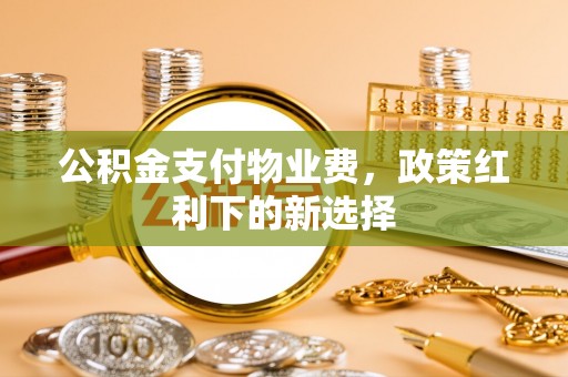 玉树公积金支付物业费，政策红利下的新选择