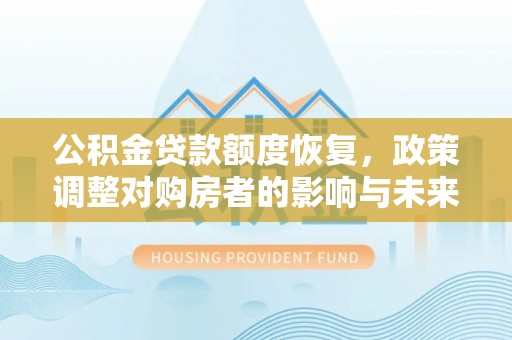 玉树公积金贷款额度恢复，政策调整对购房者的影响与未来展望