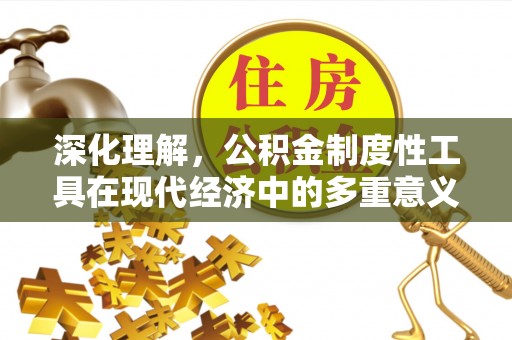 玉树深化理解，公积金制度性工具在现代经济中的多重意义