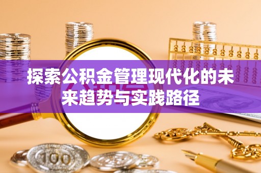 玉树探索公积金管理现代化的未来趋势与实践路径