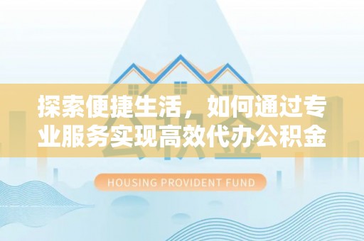 玉树探索便捷生活，如何通过专业服务实现高效代办公积金提取