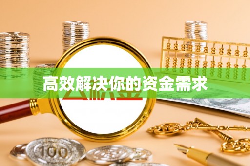 玉树高效解决你的资金需求