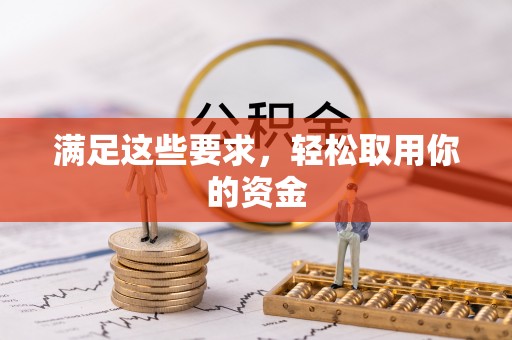 玉树满足这些要求，轻松取用你的资金