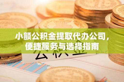 玉树小额公积金提取代办公司，便捷服务与选择指南