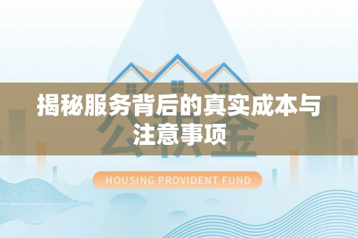玉树揭秘服务背后的真实成本与注意事项