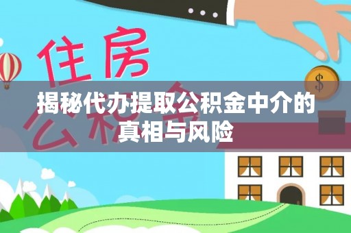 玉树揭秘代办提取公积金中介的真相与风险