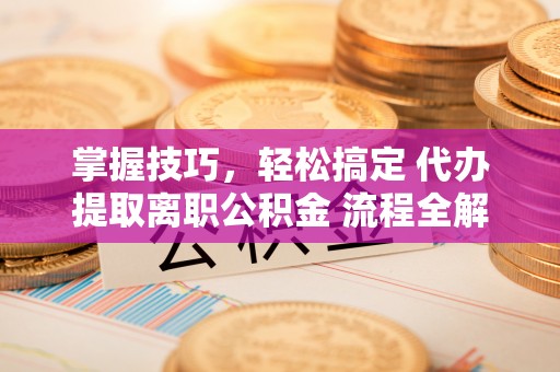 玉树掌握技巧，轻松搞定 代办提取离职公积金 流程全解析