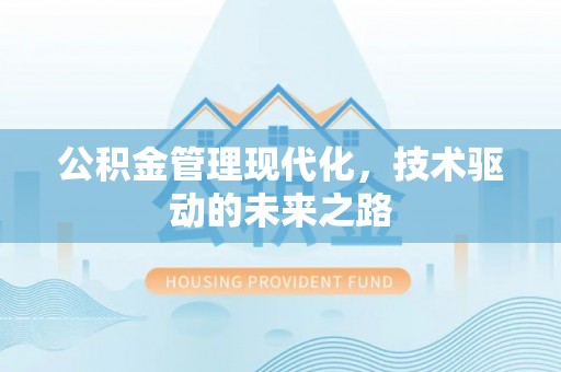 玉树公积金管理现代化，技术驱动的未来之路